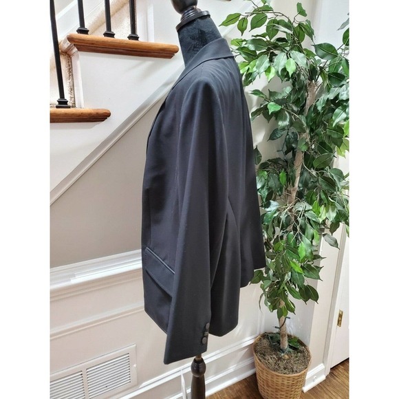 Jones Newyork Womens Black Polyester Two Buttons Single Breasted Blazer Size 22W - Picture 4 of 11